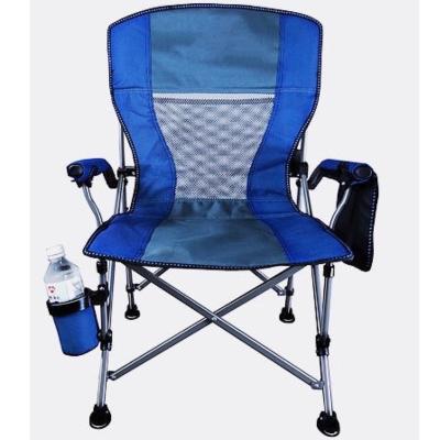 China Easy Carry Portable Camping Chair Folding Heavy Duty Quad Chairs Outdoor Support Large 330 Pound High Back Padded Thicken Oxford With Armrest for sale