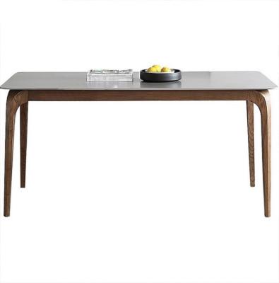 China All Acclaimed Rock Solid Wood Rectangular Solid Wood Dining Table Hot Sale Gray Slab Countertops for sale