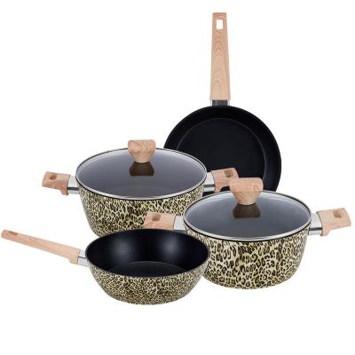 China SHENZHAN New OEM Price Sustainable Type Stick Cookware Set Non Manufacturing for sale