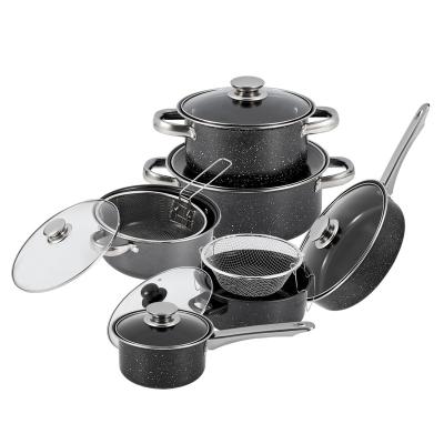 China SHENZHAN viable cheap hot sale OEM carbon steel cookware top quality cookware set non stick for sale