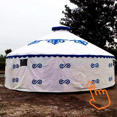 China Camouflage Luxury Mongolian Yurt 5*5m Glamping Tent/Outdoor Game Winter Field for sale