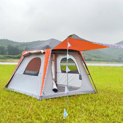 China Amazon Bestselling Large Family Camping Beach Tent Diagonal Tie Type Hexagonal Tent for sale