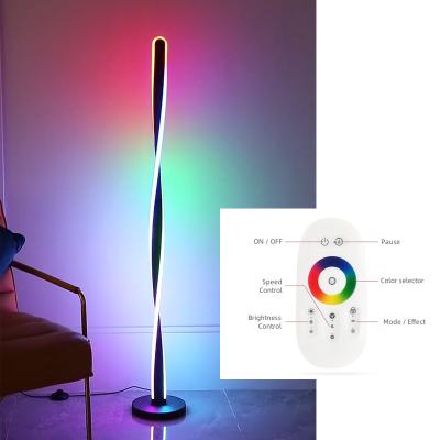 China CHUSE Design 24W Modern Nordic Corner Lamp RC Control RGB Floor Standing Lamp for sale