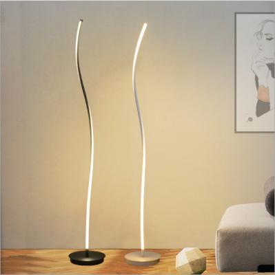 China Amazon Modern Dropship Nordic Warm Led Minimalist Modern Corner Light Curve RGB Light Stand Living Room Floor Lamp for sale