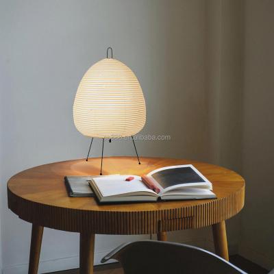 China Modern Warm Amazon Sale Japanese Style LED E14 Rice Paper Lamp Table Lamp Desk Lamp Bedside Night Light for sale