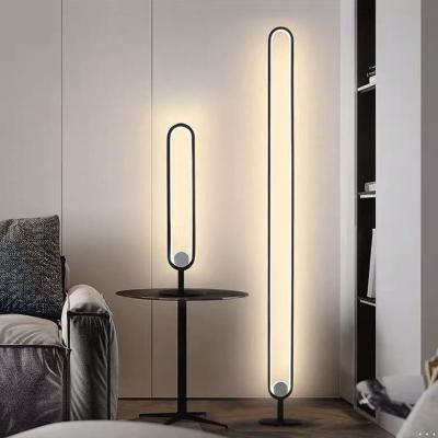 China ChuSe Nodic Hot Selling Dropshipping LED Light Round Simple Modern Simple Round Cake Floor Lamp for sale