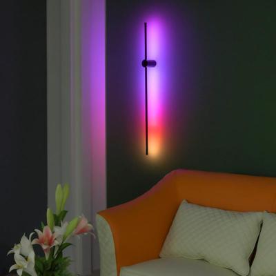 China Home Decorative Atmosphere Chuse LED RGB Colorful Wall Light Remote+APP Control Home Decorative Wall Lamp for sale