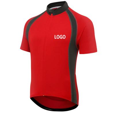 China Wholesale Men's Breathable Short Sleeve Cycling Jersey Quick Dry Breathable Cycling Shirt With Back Pocket Customize Cycling Jersey Bike Shirt for sale