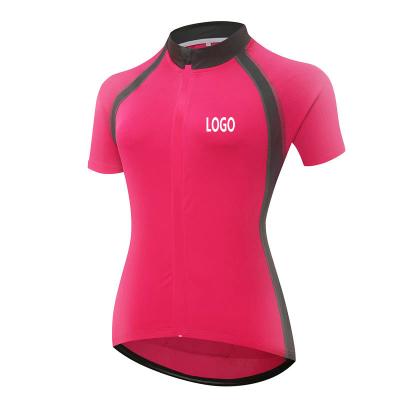 China Factory Breathable Moisture Wicking Women Quick Dry Shorts Sleeves Customize Logo Bike Cycling Shirt Girls Cycling Shirt Tank Top Bike for sale