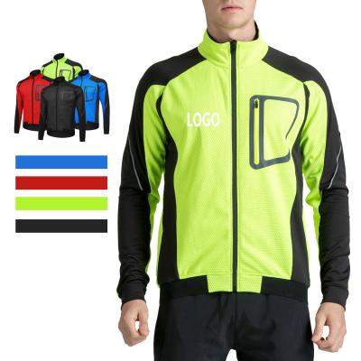 China Wholesale Winter Fleece Breathable Warm Men's Factory Jacket OEM Bike Cycling Jacket Customize MTB Mountain Bike Windproof Jacket for sale