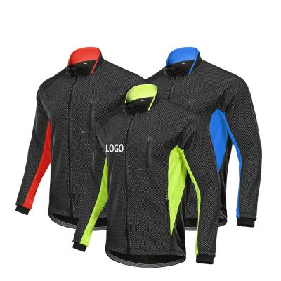 China Breathable Factory Winter Windpoof Custom Men Cycling Jacket With Inner Warm Thermal Custom Fleece Bike Jacket Waterproof Cycling Jacket for sale