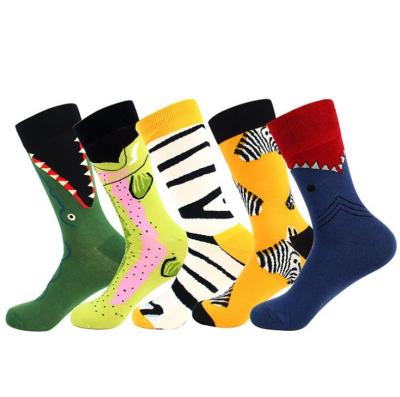 China Factory Wholesale Cartoon Sporty Design Recycling Socks For Men And Women Funny Color Socks Performance Cycling Crew Socks for sale