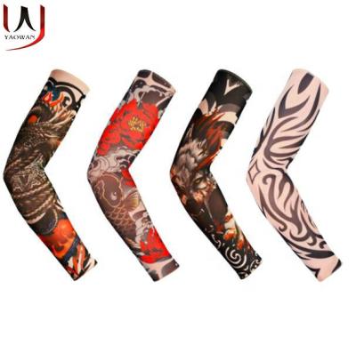 China Body Tattoo Art/Working Cycling/Summer Sun Cycling UV Protection Seamless Nylon Tattoo Arm Sleeves Wholesale Driving Arm Sleeves Halloween Gift Arm Sleeves for sale