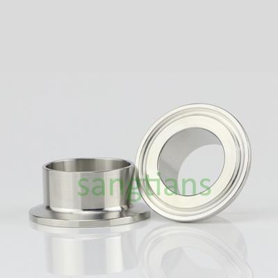 China Pipe connection 45mm food grade sus304 flange ferrule pipe fittings for sale