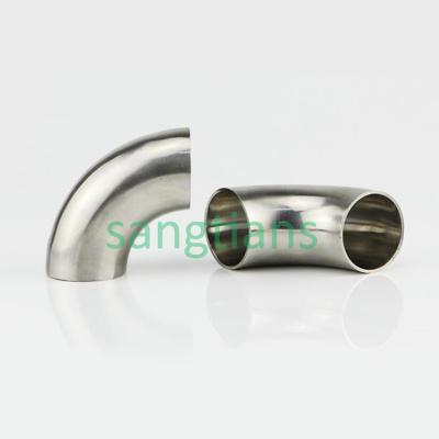 China High Durability 45MM Food Grade High Quality Sanitary Flange Tri Elbow SS304 Elbow 90 Degree for sale