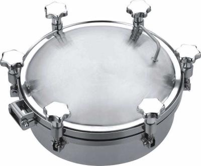 China Tank Door Factory Pressure Vessel Food Grade Stainless Steel Sanitary Round Manhole Cover for sale