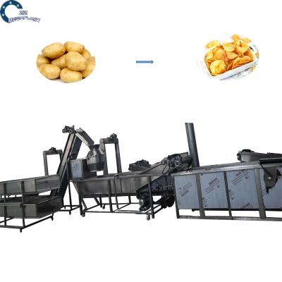 China Automatic Production Automatic Potato Chips Making Equipment Potato Chips Making Machine For Sale French Fries Making Machine for sale