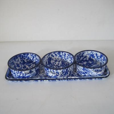 China Home Enamel Tray Enamel Saucer Plate Oblong for sale