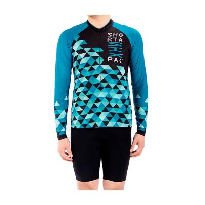 China OEM ODM Service Breathable Custom Sublimation Printing Men Lightweight Long Sleeve Tank Top Cycling Sets for sale