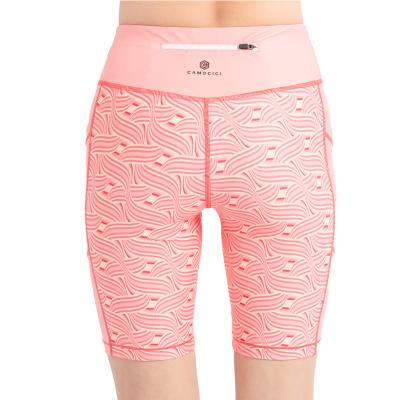 China Breathable Top Bright Butt Sublimation Summer Color Factory Price Sales High Waisted Yoga Shorts Crac! crack! with pockets for sale