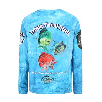 China Custom Sublimation High Quality Sleeve Performance Blank Upf Quick Dry Antibacterial Long 50 Fishing T-shirts for sale