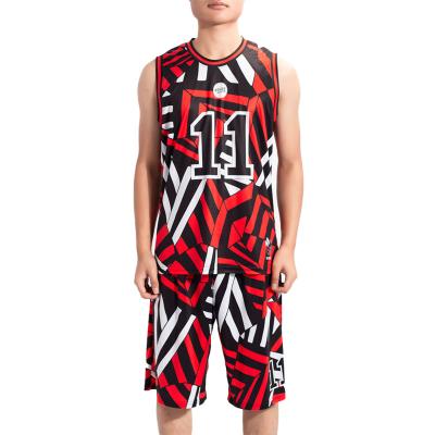 China High-survey Antibacterial Products Round Neck Sublimation Quick Dry Breathable Sportswear Invests Custom Basketball Tank Top for sale