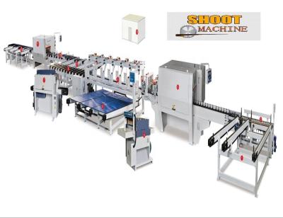 China Automatic Horizontal Shoot Mark Log And Panel Multi Ripping Saw Production Line , SHLP2050 for sale