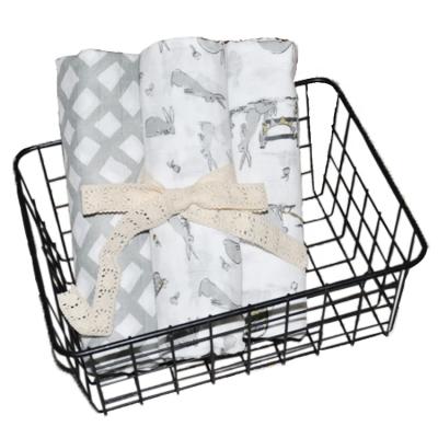 China OEM Baby Milestone Blanket Anti-Static Hot Selling 100% Double Combed Cotton for sale