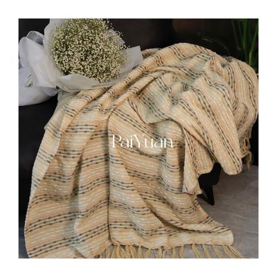 China PORTABLE Warm Bedroom Sofa Throw Blanket Polyester 100% Custom Throw Blanket PY00179 for sale