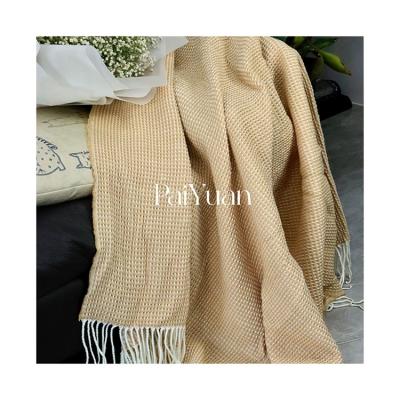 China CLASSIC Throw Blanket For Sofa 100% Cotton Custom Design Throw Blanket PY00185 for sale