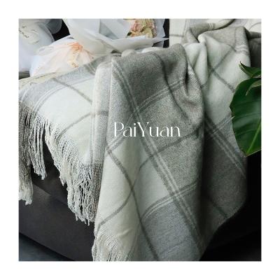 China CLASSIC Winter Throw Blanket Custom 100% Acrylic Double Sided Pattern Throw Blanket PY00204 for sale