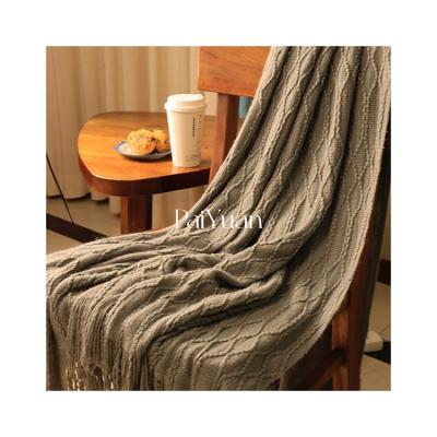 China 2020 CLASSIC Double Layer Cashmere And Flannel Blanket Scarf Shawl Fleece Lazy Blanket PY0084 for sale