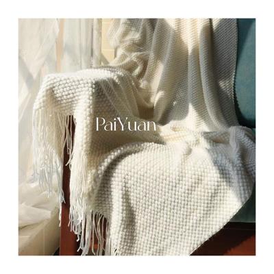 China CLASSIQUE 100% Polyester Shawl Blanket Office Shawl Color Custom Design Blanket PY0097 for sale