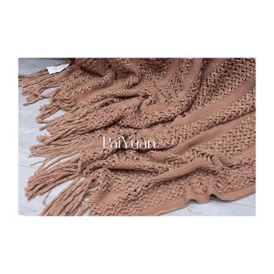 China PORTABLE Blanket Tassel Throw Blankets Cozy Tassels Wraps Shawl Blanket Shawls PY00126 for sale