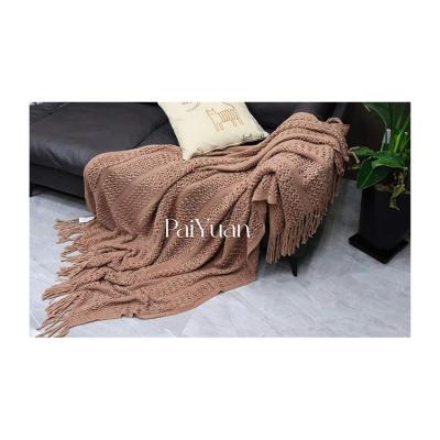 China PORTABLE Thick Blanket Throw Blankets Warm And Cozy Tassels Wrap Shawls Shawl Blanket PY00127 for sale