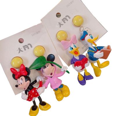 China Hyperbole exaggerated South Korea Mickey Donald Duck cute three-dimensional personality cartoon earrings for sale