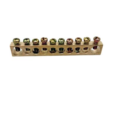 China Aluminum alloy 6+6 copper bar connects to ground zero bar wire connector, zero ground terminal block for sale