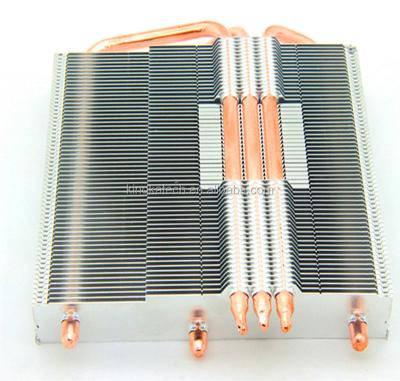 China Custom CPU Zip Fin Cooler CPU Heatsink with Heatpipes Thermal Extrusion Heatsink Solution for sale