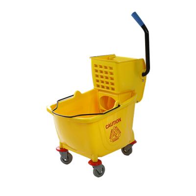 China Workable yellow wringer at the bottom of bucket side press mop wringer and press mop wringer for sale