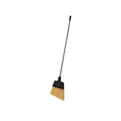 China Home Professional Plastic Broom With Angle Broom Iron Pole Hard Plastic Bristle for sale