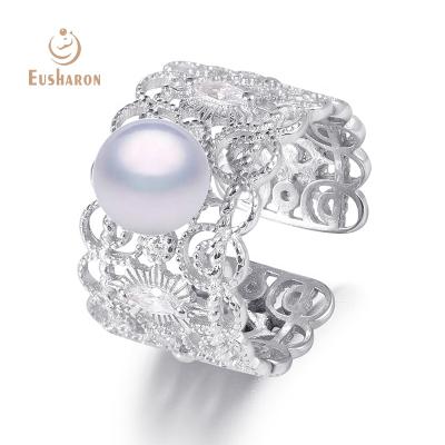 China Lady Fashion Boho Sterling Silver Pearl Jewelry Ring for sale