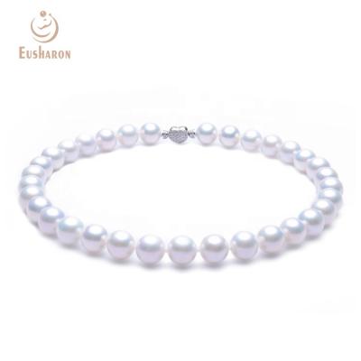 China CLASSIC 11-12mm D.C.A. 18 inch White Round High Luster Edison Genuine Pearl Necklace for sale