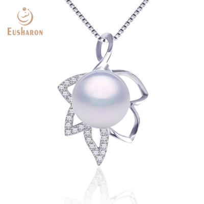 China Environmental Friendly Maple Leaf Charm S925 Sterling Silver Pearl Pendant Mounting Jewelry for sale