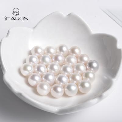 China Jewelry Preparing Freshwater Loose Beads 8-8.5mm Round White Freshwater Loose Beads Real Freshwater for sale