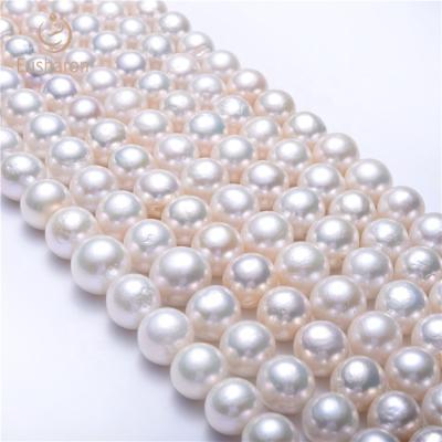 China Jewelry Making Wholesale Big Size Bead 12-15mm White Edison Round Natural Fresh Water Beads Strand for sale