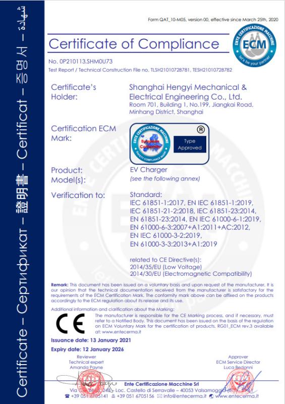 CE - Shanghai Hengyi Mechanical&Electrical Engineering Co., Ltd.