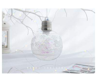 China GAGHENG 8cm Decorative Christmas LED Ball Plastic Environmentally Friendly Clear Space For Christmas Decoration for sale