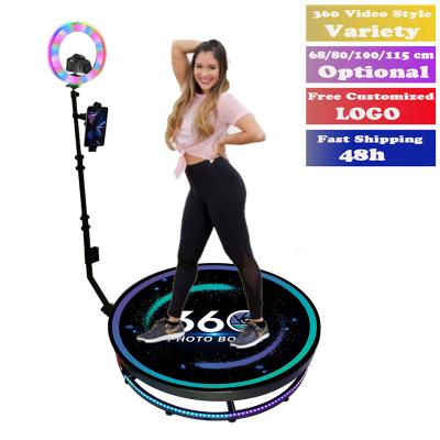 China Wedding Festivals & Business Services 360 Degree Portable Photo Booth Auto Rotate 360 ​​Photo Booth For Camera Ipad Selfie Video With Fill Light Machine And Free Acce for sale