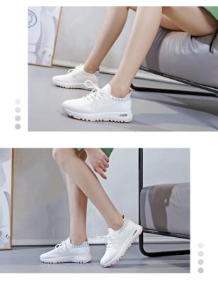 China Fashion Trend Comfortable Girl Sport Shoes New Styles Fabric Custom Breathable White Sport Shoes for sale