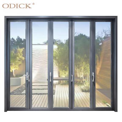 China Good Price Bulk Order Strong Bi Folding Doors Exterior Aluminum Patio Folding Glass Door for sale